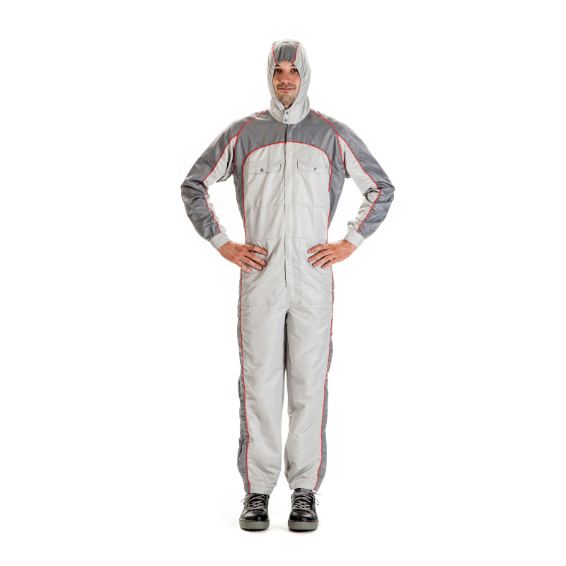 Pelatec Carbotec RS ESD Coverall Grey/Red